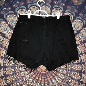 Black ripped shorts